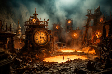 Steampunk Hell: Ruined city