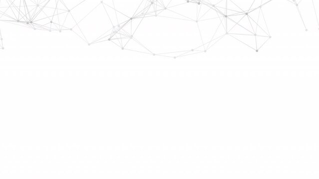 Plexus mesh geometric background. Dots connected by lines. Technology abstract background. Minimalist backdrop. Looped 4k animation