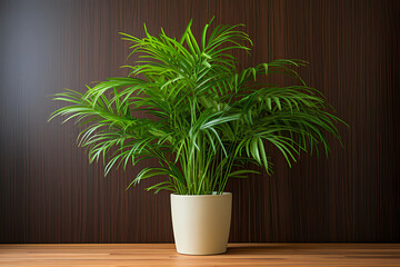 Parlor Palm - Mexico and Guatemala - Compact, bushy palm, tolerates low light (Generative AI)