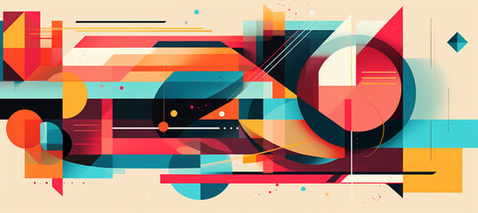 Obraz premium Deconstructed Abstract Vector Pattern Design 