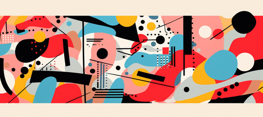 Deconstructed Abstract Vector Pattern Design