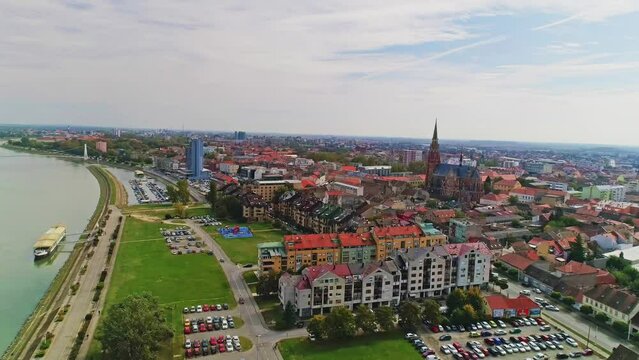 Osijek city aerial