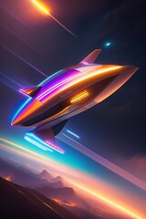 futuristic flying car, Generative Ai