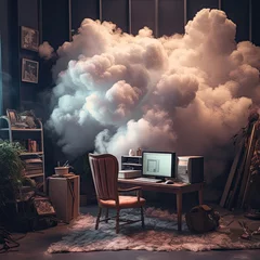 Fotobehang ordinateur cloud © CHANEL KOEHL
