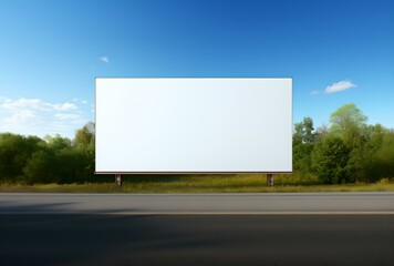 blank billboard on the road