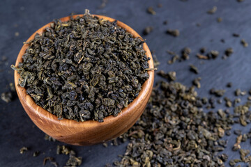 ready for making green tea dried high-quality tea leaves