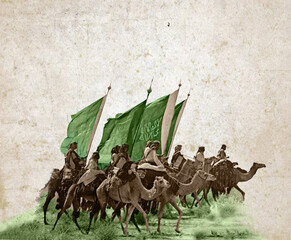 King Abdul Aziz’s march for the unification of the Kingdom of Saudi Arabia 93 years ago