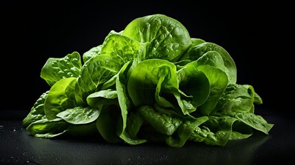 Delicious fresh green salad leaves. Healthy food. Generative AI
