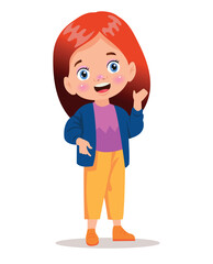 Vector Illustration cute little kids