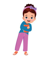 Vector Illustration cute little kids