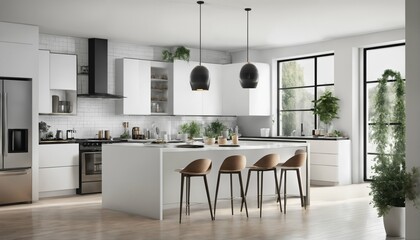 Smart refrigerator, coffee maker, oven in smart home with various connected devices and appliances - Internet of Things, communicating to simplify tasks and enhance quality of life