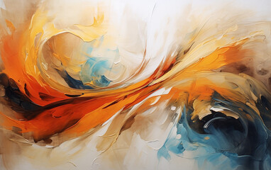 Oil painting abstract style artwork on canvas 