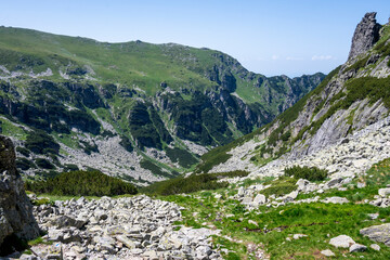 Landscape of Rila Mountain near Malyovitsa peak, Bulgaria