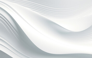 Obraz premium Smooth white wave background