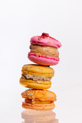 macaroons on a white background