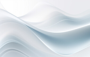 Naklejka premium Smooth white wave background