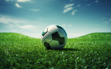 Fototapeta premium Soccer field with ball 