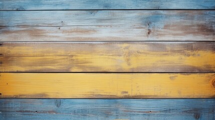 wooden wall blue and yellow, vintage and old style background, Christmas concept.