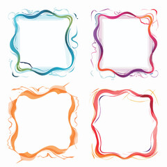vector collection set of squiggle lines frame