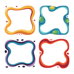 vector collection set of squiggle lines frame