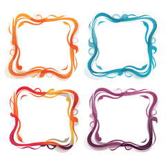 vector collection set of squiggle lines frame