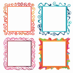vector collection set of squiggle lines frame