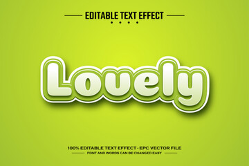 Lovely 3D editable text effect template