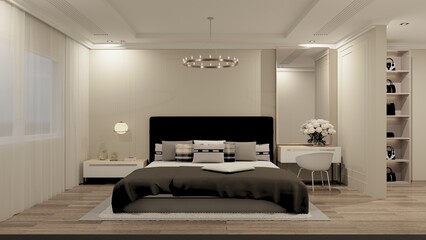 dormitorio blanco lujoso 