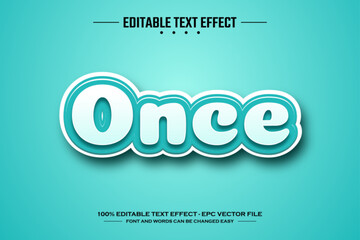 Once 3D editable text effect template