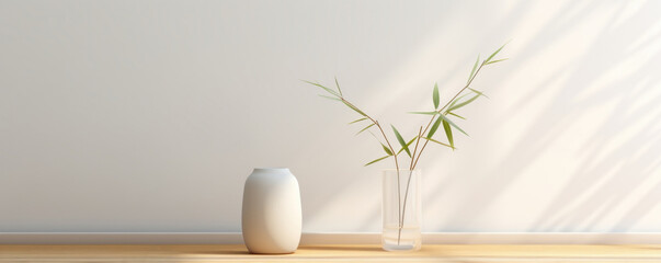 A bamboo gentle light background with a minimalist, monochromatic aesthetic. The window allows a...