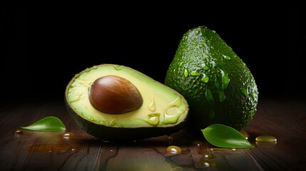 Delicious fresh avocado. Healthy food. Generative AI