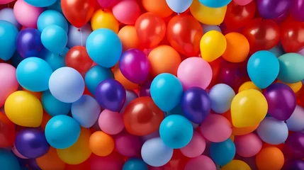 Deurstickers colorful balloons background © Dani