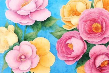 Beautiful abstract colorful floral illustration