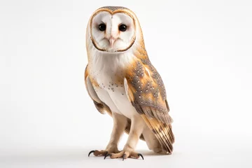 Zelfklevend Fotobehang Close-up studio portrait of owl. Design blank © top images