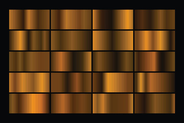 Bronze gold gradients. EPS 10