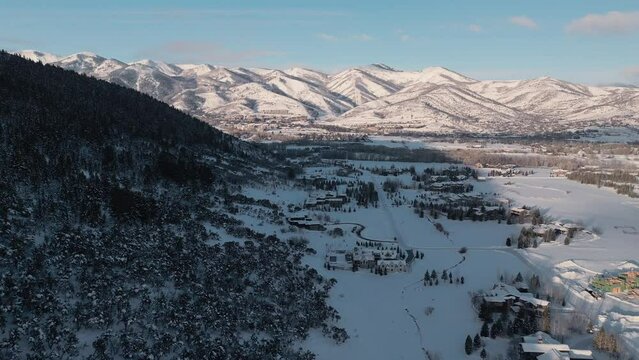 snow covered mountains