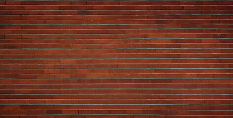 Red brick wall as background, banner design