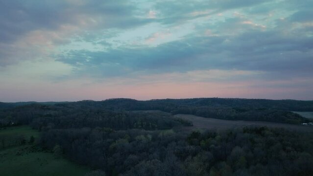 sunset in the mountains