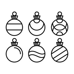 christmas ornament icon , christmas logo icon set, cristmas icon on white background..eps