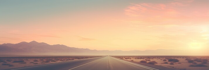 Fototapeta na wymiar Image of a highway at sunset, pastel colors.