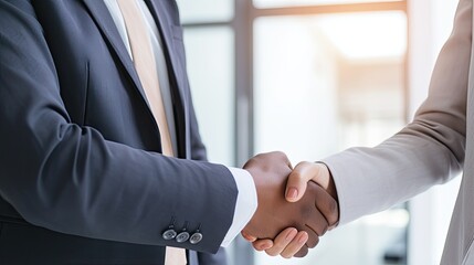 An image of a handshake after a job interview.
