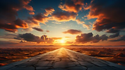 日が昇る空の美しい風景