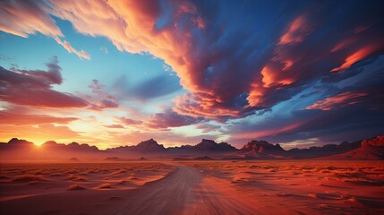 広がる砂漠と美しい空