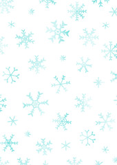 シンプルな雪の結晶の背景イラスト