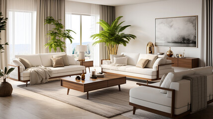 Elegant and tasteful furniture arrangements in the luxurious bedroom