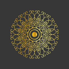 Vector wallpaper with luxury mandala theme