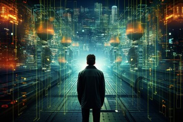 Fototapeta na wymiar Generative AI : Cybersecurity Experts Unite: Crafting the Future of Digital Defense