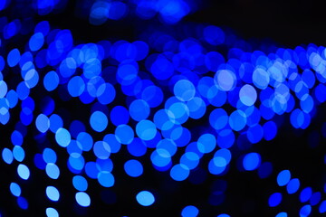 City lights abstract circular bokeh. Abstract bokeh cityscape night light background. Urban city night light bokeh , defocused background. Colorful light Abstract bokeh background. Christmas light.