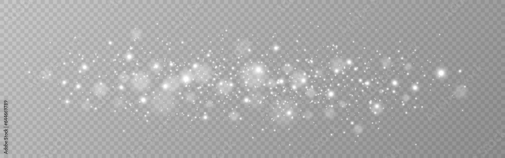 Canvas Prints silver sparks. white dust with soft light. magic stardust wave. glowing particles. silver shine with