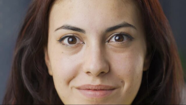 Close-up woman eyes.